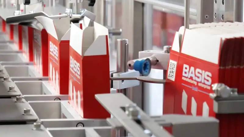 Candy packing line with continuous vertical cartoner Basis