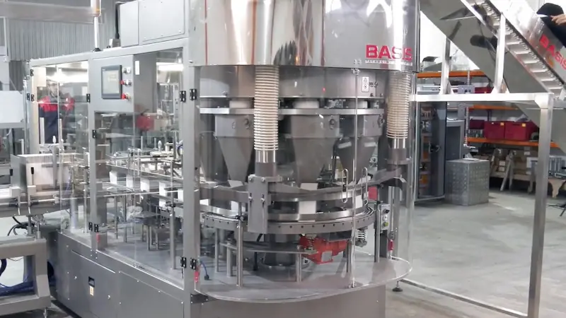 Fully automatic salt packing line with vertical cartoner Basis